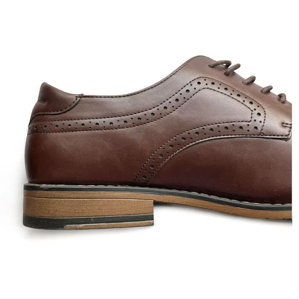 Perry Ellis Men's Brown Oxford Dress Shoes Size 11 Lace Up